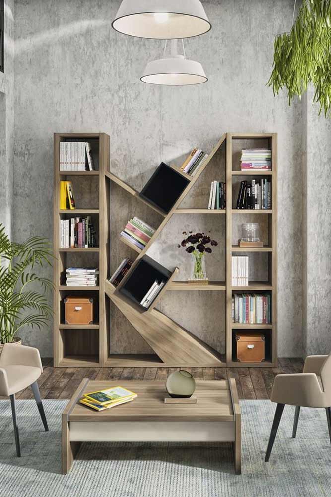Tủ sách gỗ hiện đại